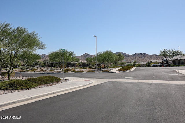 view of street with a mountain view