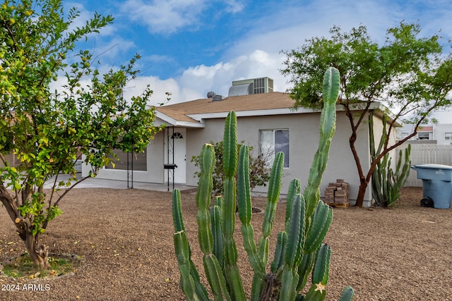 back of property with cooling unit