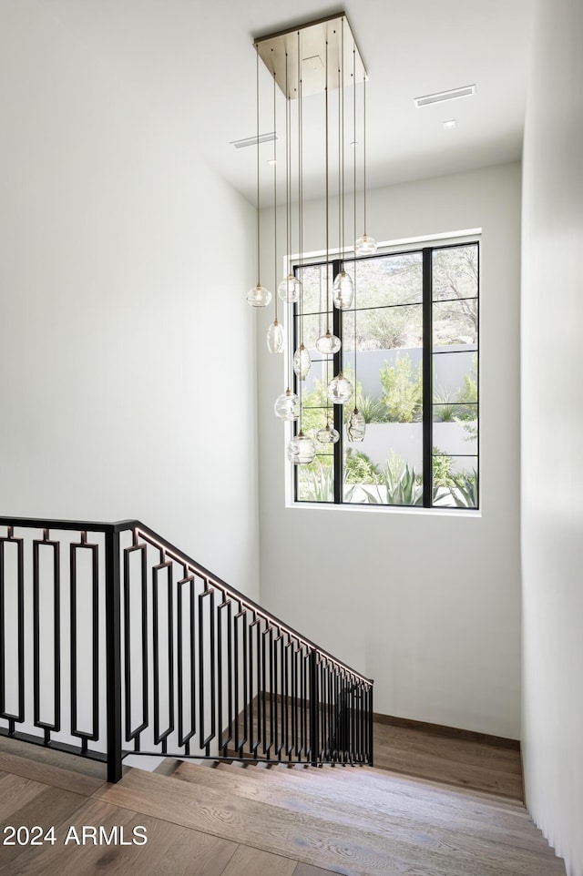 20958 N 112th St, Scottsdale, AZ 85255 - stairway with wood finished floors