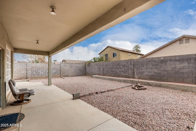 view of patio / terrace with a fenced backyard