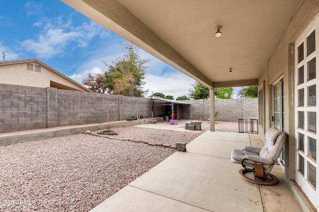 view of patio / terrace featuring a fenced backyard