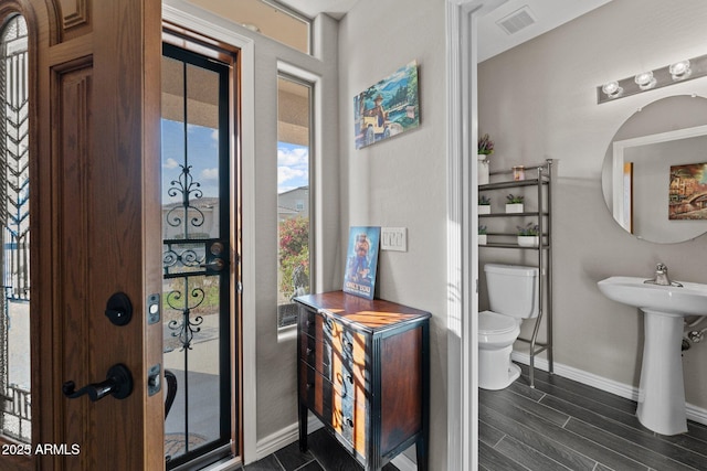 foyer entrance with sink