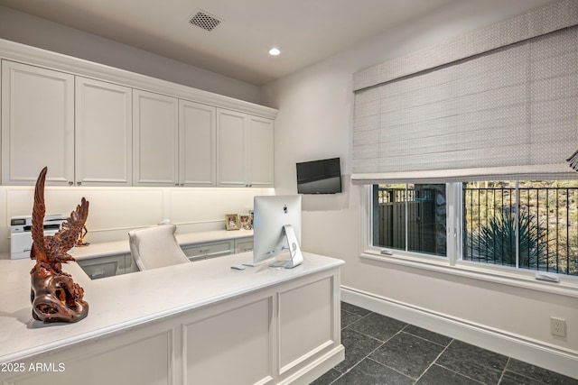 office featuring dark tile patterned floors