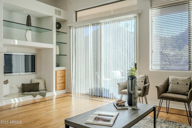 unfurnished room with ceiling fan and a healthy amount of sunlight