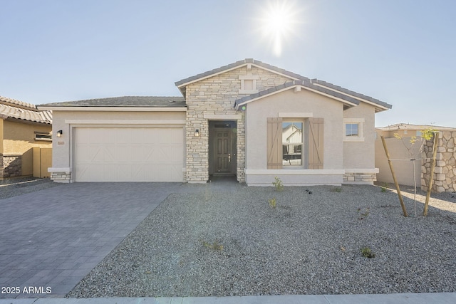 view of front of house featuring a garage