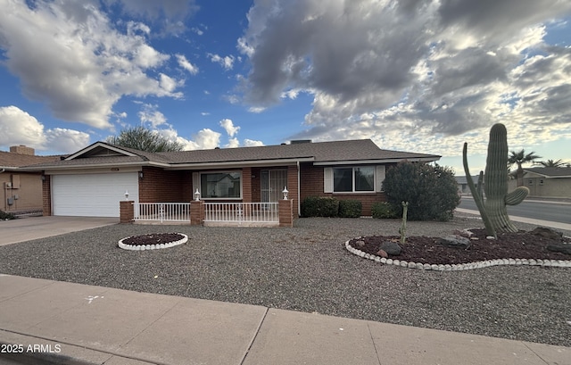 ranch-style house with a garage