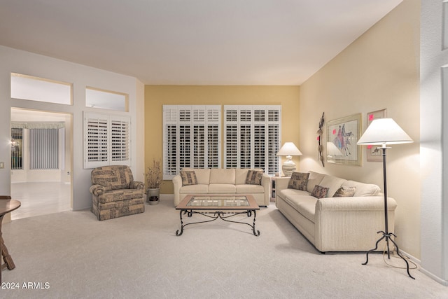 view of carpeted living room