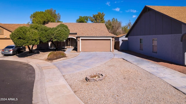 view of front of home featuring a garage