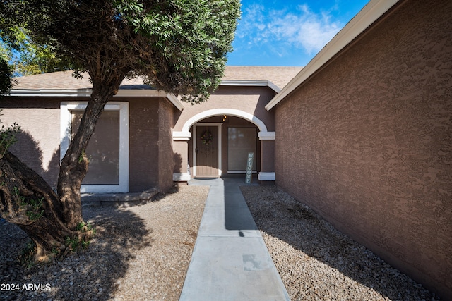 view of doorway to property