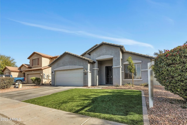 view of front of house with a front yard