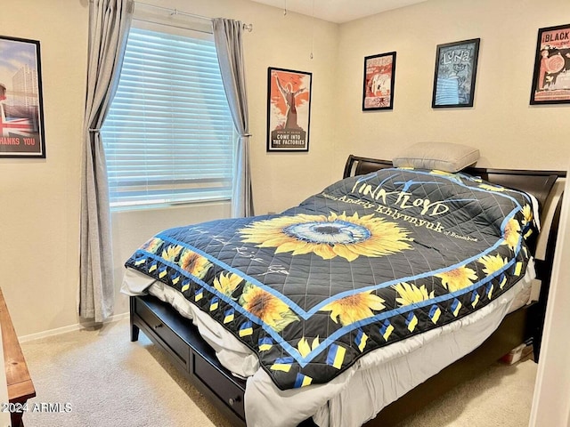 view of carpeted bedroom