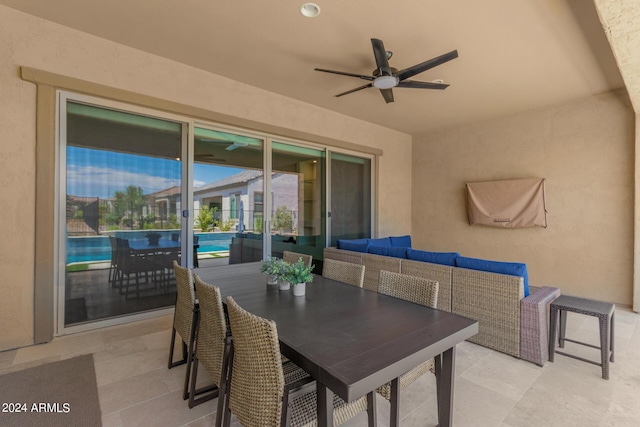 view of patio with outdoor lounge area