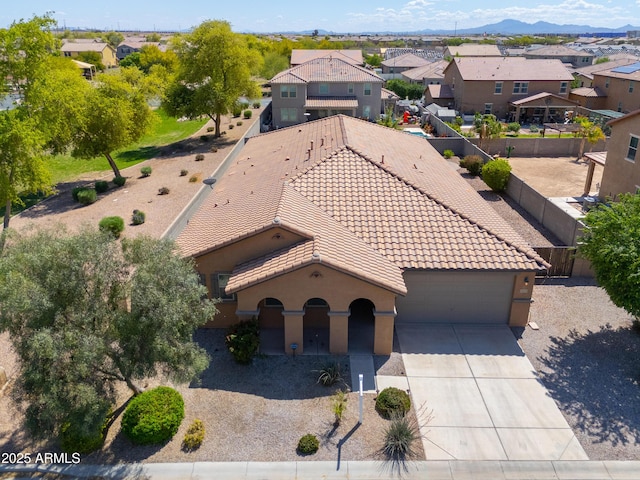 bird's eye view featuring a residential view