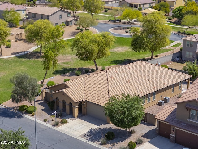 aerial view featuring a residential view