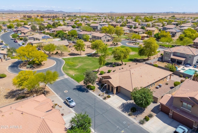 drone / aerial view featuring a residential view