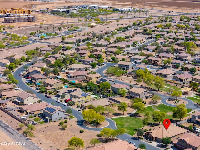 aerial view featuring a residential view