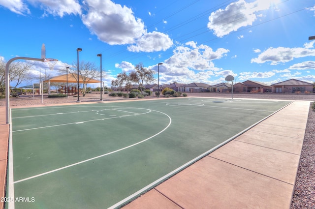 view of sport court with community basketball court