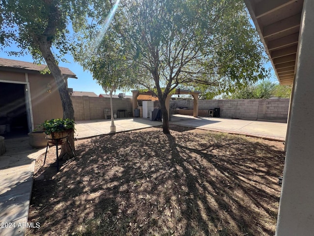 view of yard with a patio