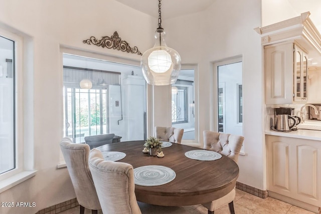 15009 E Palomino Blvd, Fountain Hills, AZ 85268 - dining space with light tile patterned flooring and a high ceiling