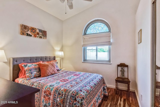 15009 E Palomino Blvd, Fountain Hills, AZ 85268 - bedroom featuring wood finished floors and a ceiling fan