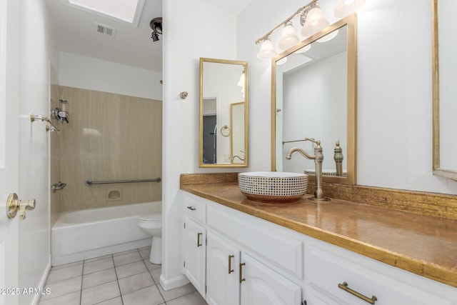 15009 E Palomino Blvd, Fountain Hills, AZ 85268 - bathroom with tile patterned floors, vanity, and bathtub / shower combination