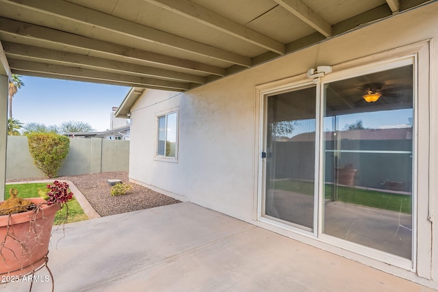 view of patio with fence