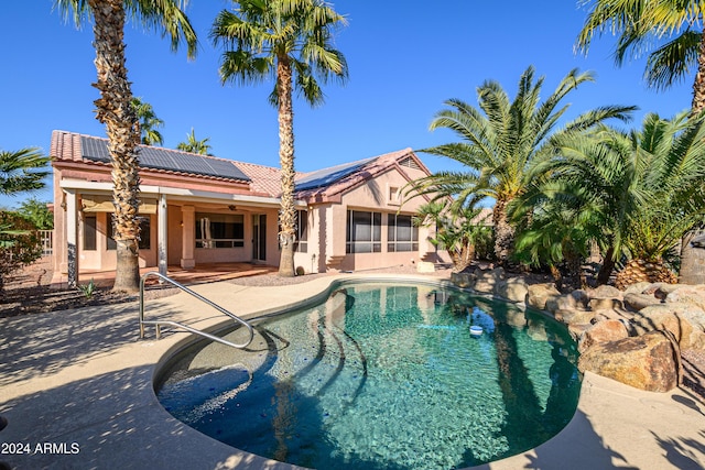 view of pool with a patio area