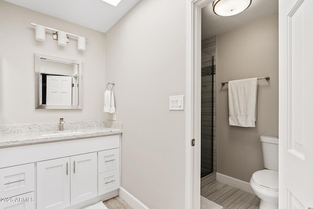 8361 E San Rafael Dr, Scottsdale, AZ 85258 - full bath featuring vanity, curtained shower, and wood finished floors