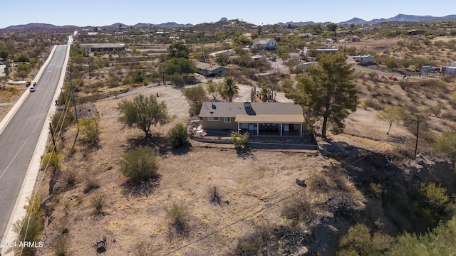 aerial view featuring a mountain view