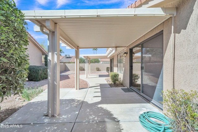 view of patio / terrace with fence