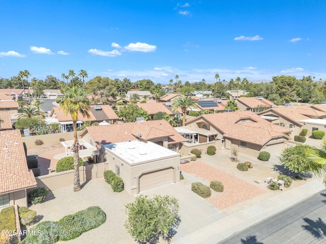 bird's eye view with a residential view