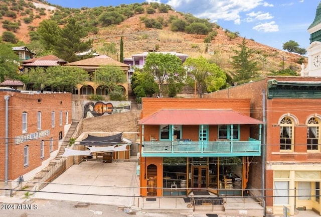 exterior space with a mountain view