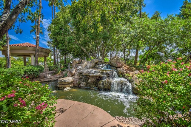 1010 N Osprey Ct, Gilbert, AZ 85234 - view of yard featuring a small pond