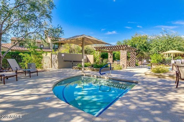 20750 N 87th St Unit 2103, Scottsdale, AZ 85255 - view of swimming pool featuring a patio, a pergola, and a swimming pool