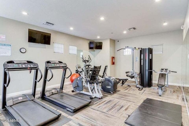 20750 N 87th St Unit 2103, Scottsdale, AZ 85255 - exercise room with baseboards and recessed lighting