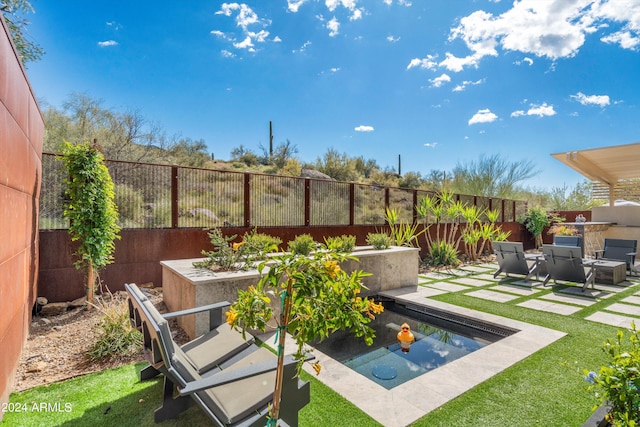 view of patio with outdoor lounge area