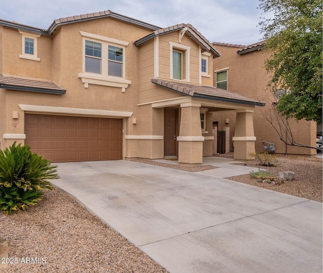 view of front of house featuring a garage