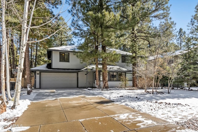 view of property with a garage