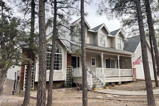 view of front of home with a porch