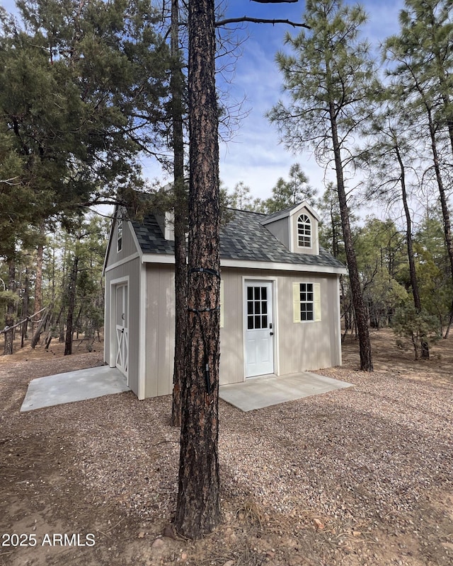 view of outdoor structure