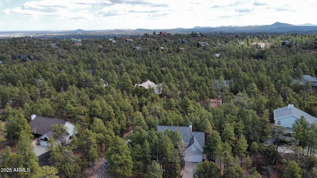 aerial view featuring a mountain view