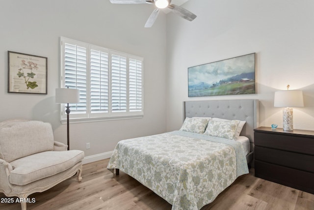 4960 E Dale Ln, Cave Creek, AZ 85331 - bedroom featuring wood finished floors, baseboards, and a ceiling fan