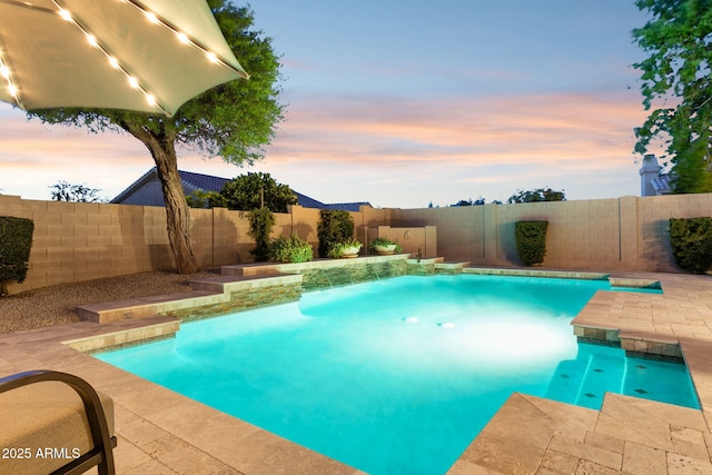 4960 E Dale Ln, Cave Creek, AZ 85331 - view of pool featuring a fenced backyard and a patio area