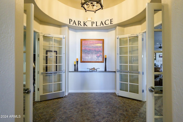 entryway with french doors