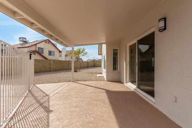 view of patio / terrace with a fenced backyard