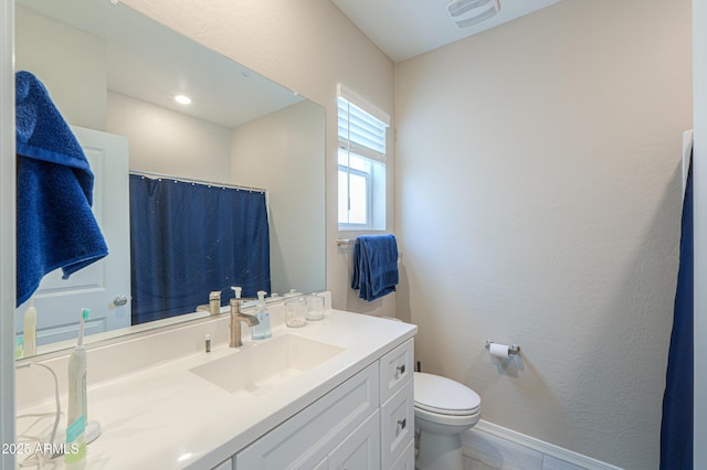 281 E Shamrock Dr, Chandler, AZ 85286 - bathroom featuring vanity and a shower with shower curtain