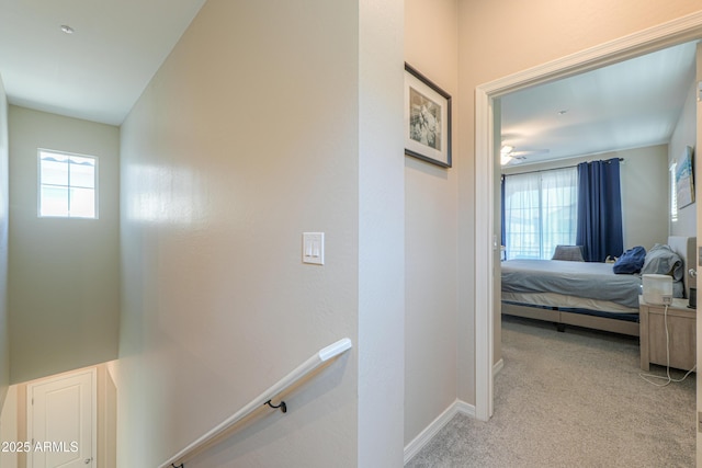 281 E Shamrock Dr, Chandler, AZ 85286 - hallway featuring light colored carpet and an upstairs landing