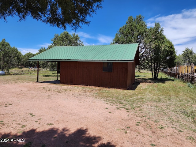 view of outdoor structure