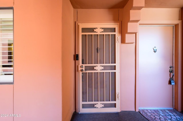 view of doorway to property