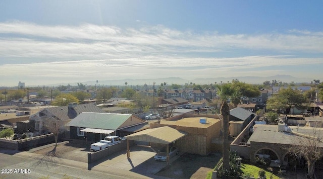 aerial view with a residential view